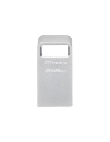 Kingston | USB 3.2 Flash Drive | DataTraveler micro | 256 GB | USB 3.2 | Silver
