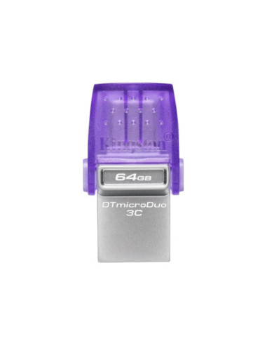 Kingston | DataTraveler | DT Micro Duo 3C | 64 GB | USB Type-C and Type-A | Purple