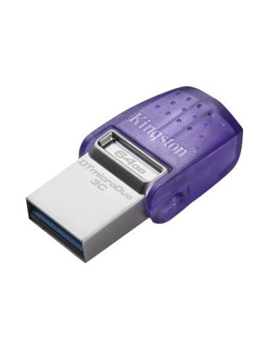 Kingston | DataTraveler | DT Micro Duo 3C | 64 GB | USB Type-C and Type-A | Purple