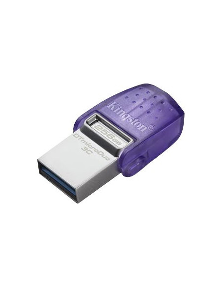 Kingston | DataTraveler | DT Micro Duo 3C | 256 GB | USB Type-C and Type-A | Purple