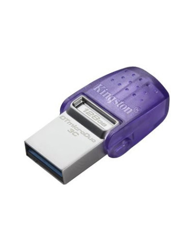 Kingston | DataTraveler | DT Micro Duo 3C | 128 GB | USB Type-C and Type-A | Purple
