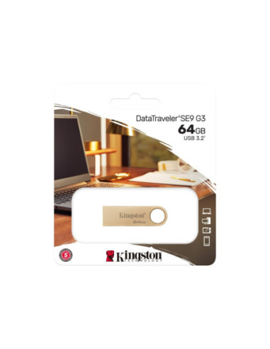 Kingston DataTraveler SE9 G3 | 64 GB | USB 3.2 | Gold