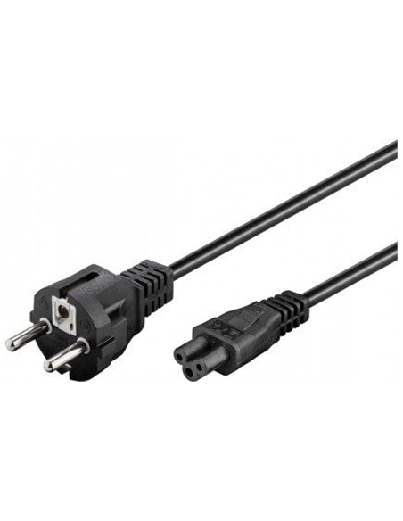 Goobay | Power supply cord (safety plug) | 93586 | Black Safety plug (type F, CEE 7/7) | Device socket C5