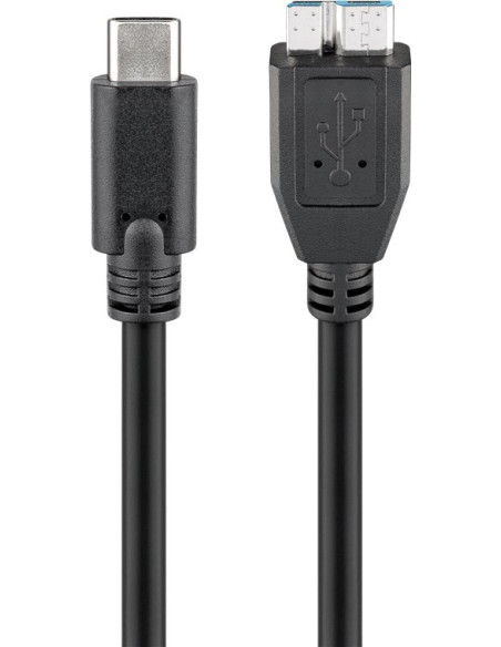 Goobay | Round cable | USB-C to micro-B 3.0 cable | 67995 | micro-B 3.0 | USB-C (male)