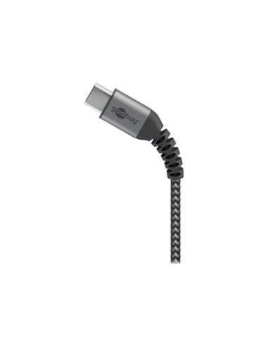 Goobay | USB-C to USB-A Textile Cable with Metal Plugs | 49296 | USB-C to USB-A