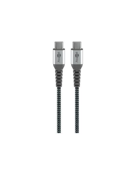 Goobay | USB-C to USB-C Textile Cable with Metal Plugs | 49302 | USB-C to USB-C USB-C male | USB-C male