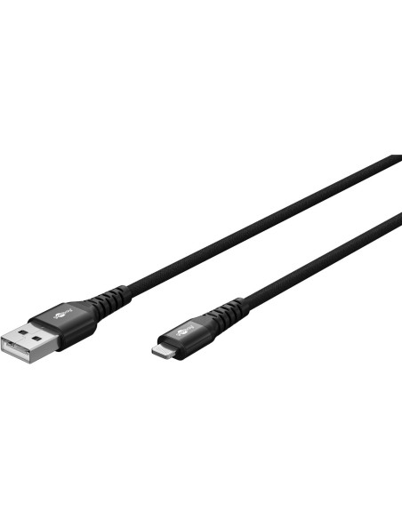 Goobay | Lightning USB-A Supersoft Textile Cable with Metal Plugs | 74504