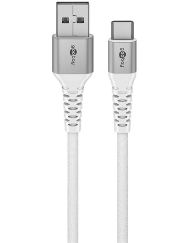 Goobay | USB-C to USB-A Supersoft Textile Cable with Metal Plugs | 74531