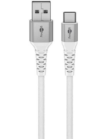 Goobay | USB-C to USB-A Supersoft Textile Cable with Metal Plugs | 74531