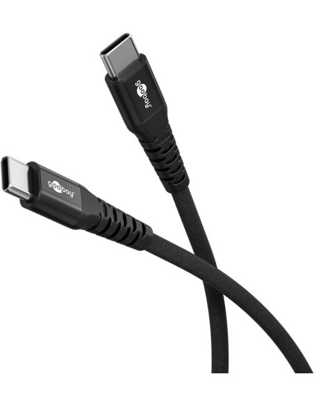 Goobay | USB-C Supersoft Textile Cable with Metal Plugs | 73954