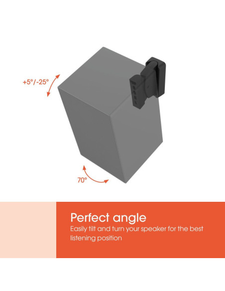 Vogels Wall mount | SWM 3021 Universal Speaker Wall Mount | Tilt, rotate | Maximum weight (capacity) 5 kg | Black