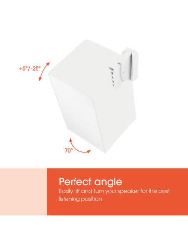 Vogels Wall mount | SWM 3021 Universal Speaker Wall Mount | Tilt, rotate | Maximum weight (capacity) 5 kg | White
