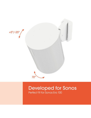 Vogels Wall mount | Speaker Wall Mount for Sonos Era 100 | Tilt, rotate | Maximum weight (capacity) 7 kg | White