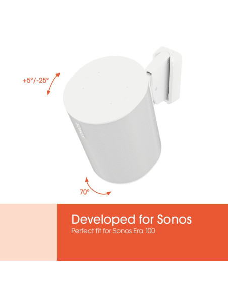 Vogels Wall mount | Speaker Wall Mount for Sonos Era 100 | Tilt, rotate | Maximum weight (capacity) 7 kg | White