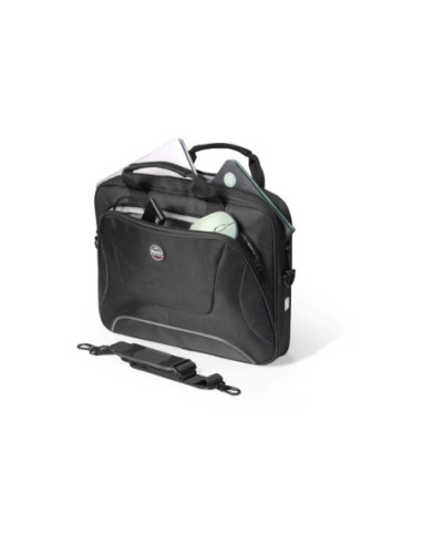 PORT DESIGNS | Courchevel | Fits up to size 15.6 " | Messenger - Briefcase | Black | Shoulder strap