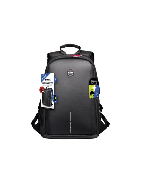 PORT DESIGNS | Chicago EVO | ANTI-THEFT | Fits up to size 15.6 " | Backpack | Black | 13-15.6 " | Shoulder strap