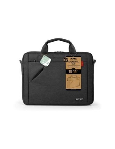 PORT DESIGNS | S13 Sydney ECO Case | Fits up to size 13/14 " | Top Loading | Shoulder strap | Black