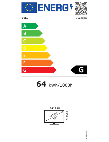 Dell U5226KW | 52 " | IPS | 6K | 21:9 | 120 Hz | 5/8 ms | 6144 x 2560 pixels | 400 cd/m | HDMI ports quantity 2 | Silver