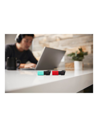 Kingston | USB Flash Drive | DataTraveler Exodia | 128 GB | USB 3.2 Gen 1 | Black/Red
