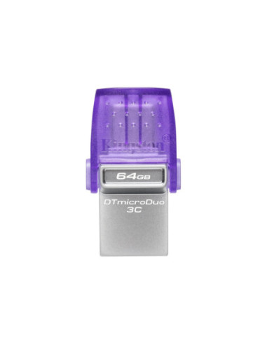 Kingston | DataTraveler | DT Micro Duo 3C | 64 GB | USB Type-C/Type-A | Purple