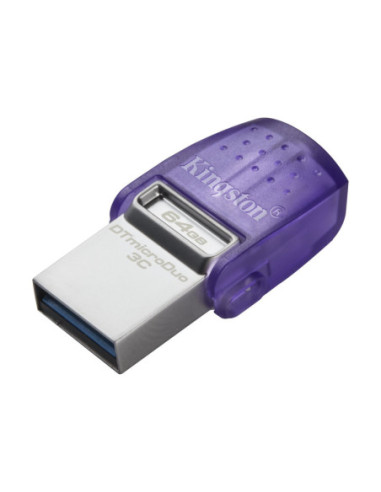 Kingston | DataTraveler | DT Micro Duo 3C | 64 GB | USB Type-C/Type-A | Purple