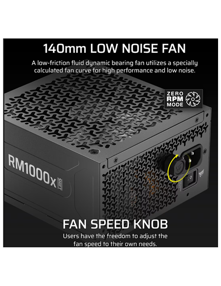 Corsair Fully Modular ATX Power Supply (EU) | RM1000x SHIFT | 1000 W | Black
