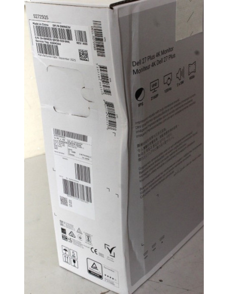 SALE OUT. Dell LCD S2725QS 27" IPS 4K UHD/3840x2160/HDMI,DP/Silver,Black | Dell S2725QS | 27 " | IPS | UHD | 16:9 | 120 Hz | 4 