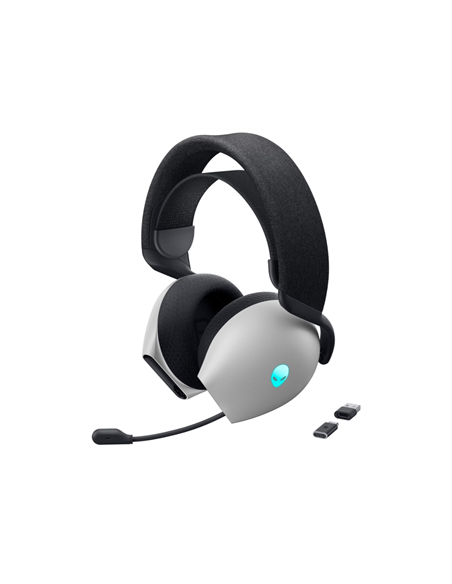 Dell Gaming Headset | Alienware Tri Mode AW725H | Bluetooth | Over-Ear | Microphone | Lunar Light | Noise canceling | Wireless