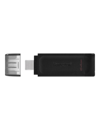 Kingston | DataTraveler 70 | 64 GB | USB Type-C | Black