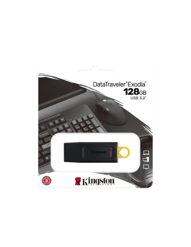 Kingston | DataTraveler Exodia | 128 GB | USB Type-A | Black