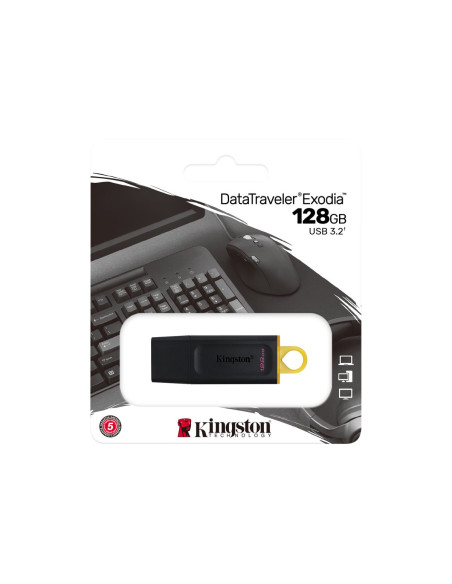 Kingston | DataTraveler Exodia | 128 GB | USB Type-A | Black