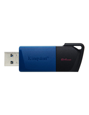 Kingston | USB 3.2 Flash Drive | DataTraveler Exodia M | 64 GB | USB Type-A | Black/Blue