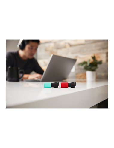 Kingston | USB Flash Drive | DataTraveler Exodia | 128 GB | USB Type-A | Black/Red