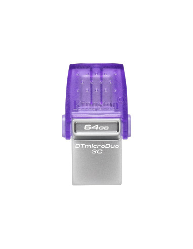Kingston | DataTraveler | DT Micro Duo 3C | 64 GB | USB Type-C/Type-A | Purple