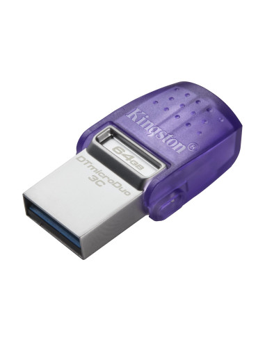 Kingston | DataTraveler | DT Micro Duo 3C | 64 GB | USB Type-C/Type-A | Purple