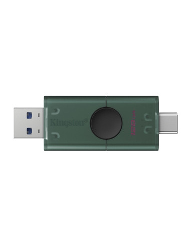 Kingston DataTraveler Duo | 128 GB | USB Type-C/Type-A | Black/Green