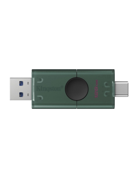 Kingston DataTraveler Duo | 128 GB | USB Type-C/Type-A | Black/Green
