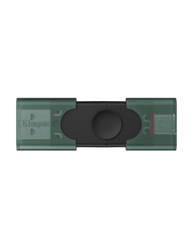 Kingston DataTraveler Duo | 128 GB | USB Type-C/Type-A | Black/Green
