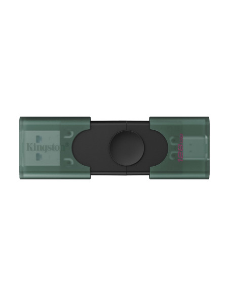 Kingston DataTraveler Duo | 128 GB | USB Type-C/Type-A | Black/Green