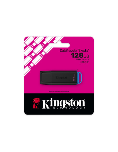Kingston USB Flash Drive | DataTraveler Exodia | 128 GB | USB Type-A | Black