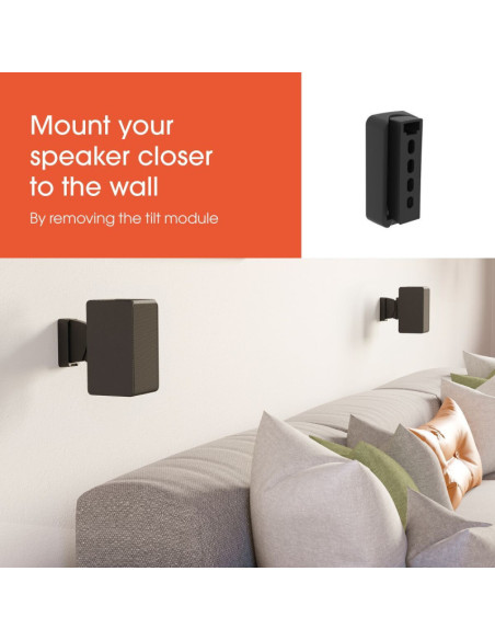Vogels Wall mount | SWM 3021 Universal Speaker Wall Mount | Tilt, rotate | Maximum weight (capacity) 5 kg | Black