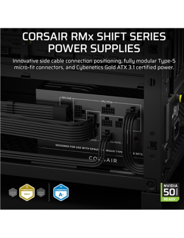 Corsair Fully Modular ATX Power Supply (EU) | RM750x SHIFT | 750 W | Black