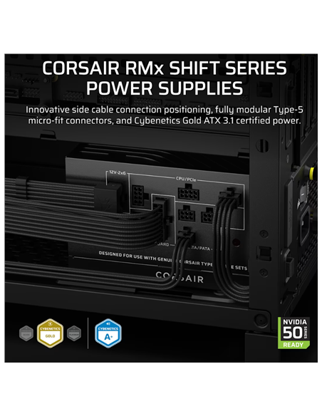 Corsair Fully Modular ATX Power Supply (EU) | RM750x SHIFT | 750 W | Black