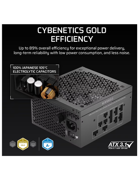 Corsair Fully Modular ATX Power Supply (EU) | RM750x SHIFT | 750 W | Black