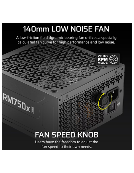 Corsair Fully Modular ATX Power Supply (EU) | RM750x SHIFT | 750 W | Black