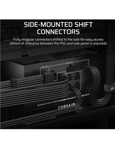 Corsair Fully Modular ATX Power Supply (EU) | RM850x SHIFT | 850 W | Black