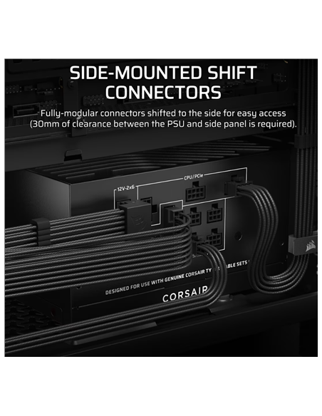 Corsair Fully Modular ATX Power Supply (EU) | RM850x SHIFT | 850 W | Black