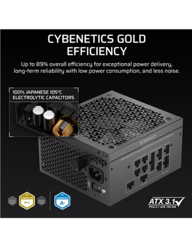 Corsair Fully Modular ATX Power Supply (EU) | RM850x SHIFT | 850 W | Black