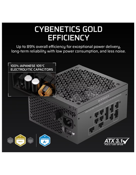 Corsair Fully Modular ATX Power Supply (EU) | RM850x SHIFT | 850 W | Black