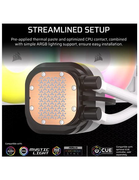 Corsair Liquid CPU Cooler | 360 RS ARGB | White